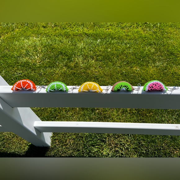 3/$20 Hand Crocheted Fruit Slice Keychain & Bag Charm! - Picture 3 of 17